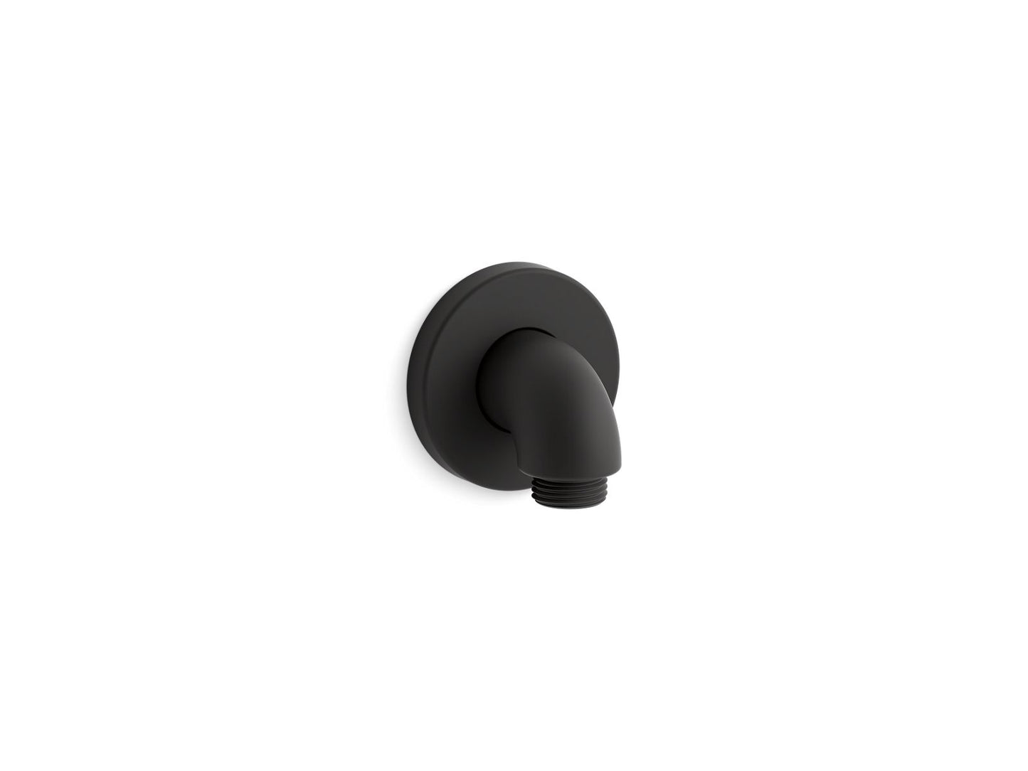 KOHLER K-22172-BL Purist Stillness Wall-Mount Supply Elbow With Check Valve In Matte Black