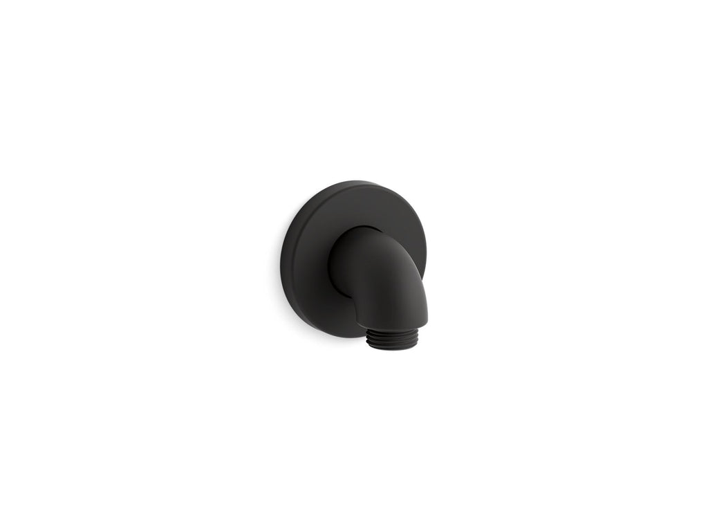KOHLER K-22172-BL Purist Stillness Wall-Mount Supply Elbow With Check Valve - Matte Black