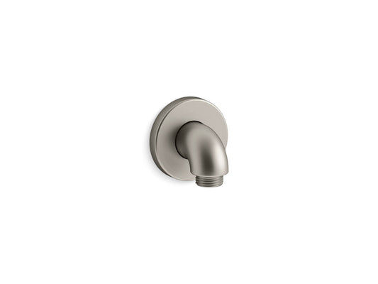 KOHLER K-22172-BN Purist Stillness Wall-Mount Supply Elbow With Check Valve In Vibrant Brushed Nickel