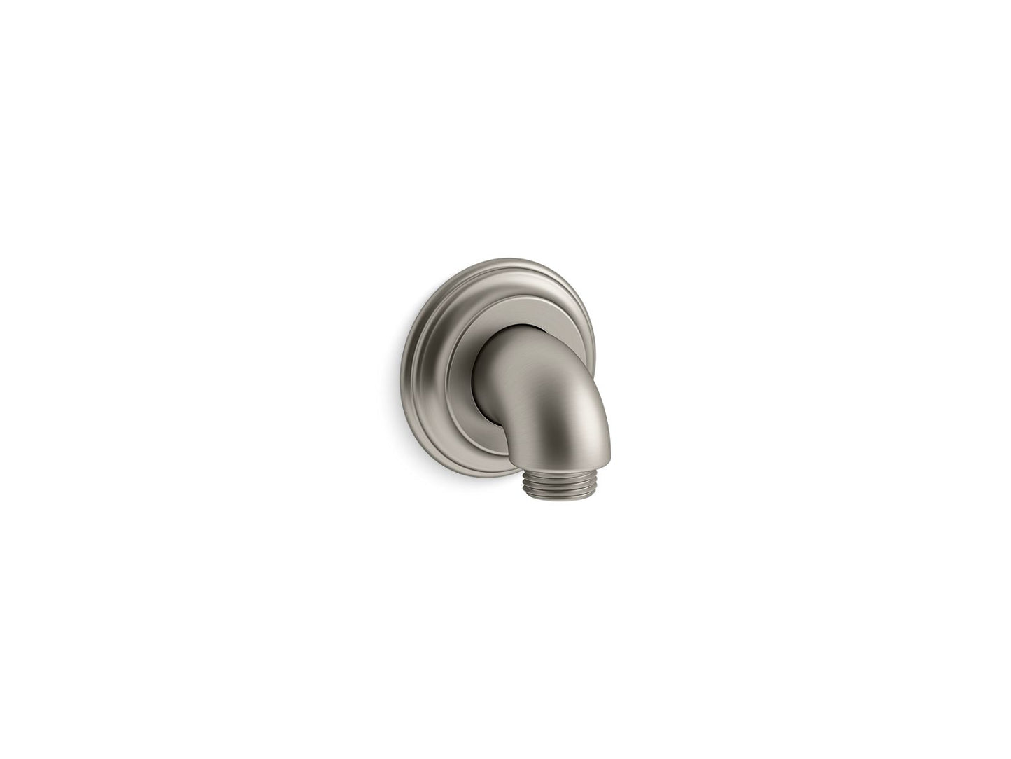 KOHLER K-22173-BN Bancroft Wall-Mount Supply Elbow With Check Valve In Vibrant Brushed Nickel