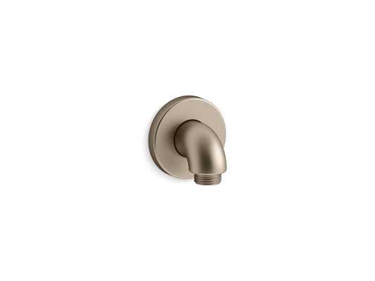 KOHLER K-22172-BV Purist Stillness Wall-Mount Supply Elbow With Check Valve In Vibrant Brushed Bronze