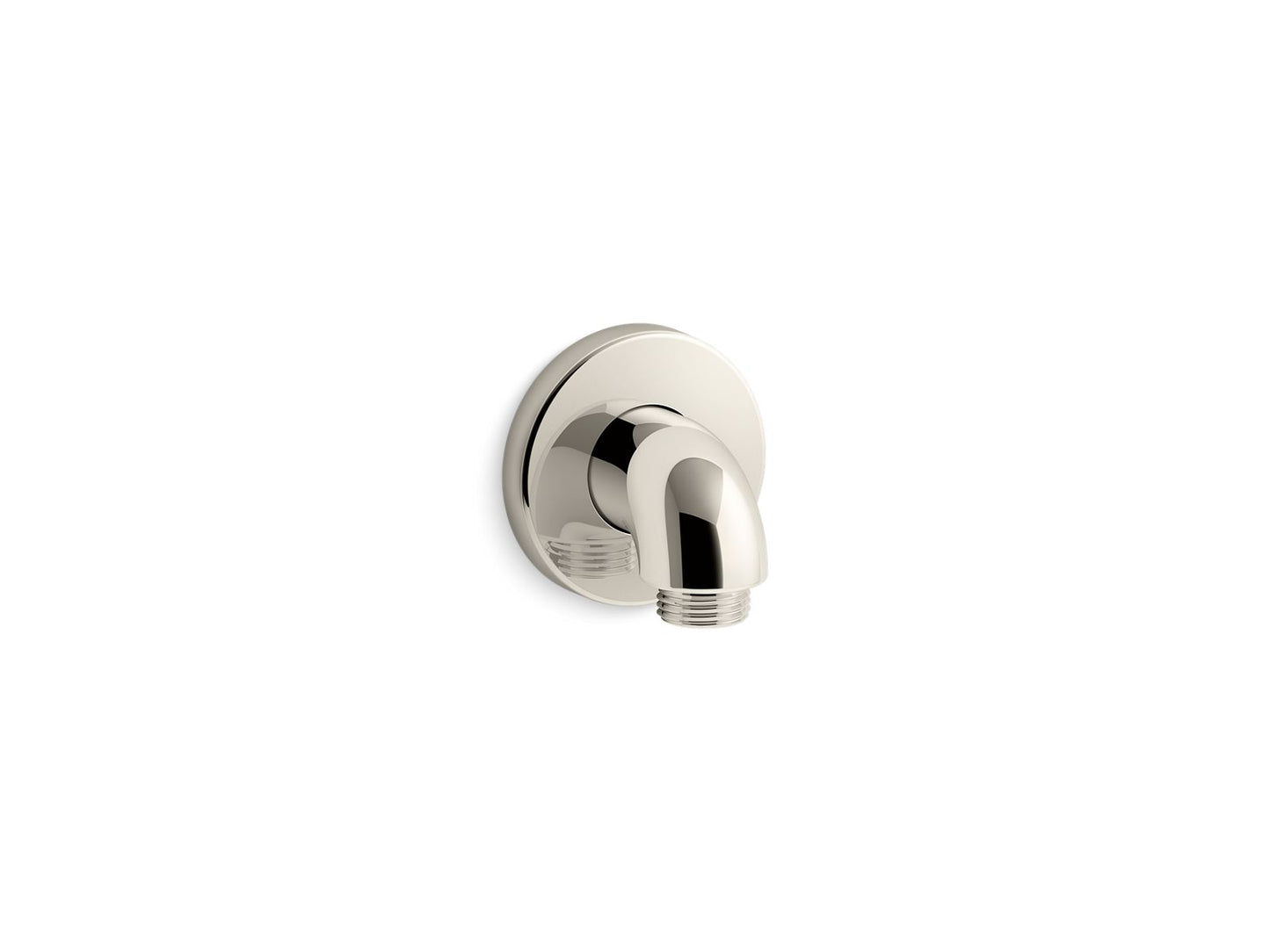 KOHLER K-22172-SN Purist Stillness Wall-Mount Supply Elbow With Check Valve In Vibrant Polished Nickel