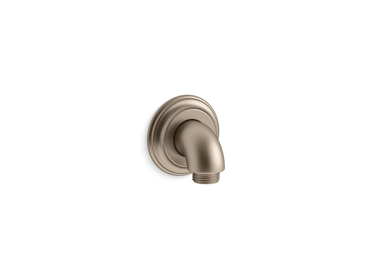 KOHLER K-22173-BV Bancroft Wall-Mount Supply Elbow With Check Valve - Vibrant Brushed Bronze
