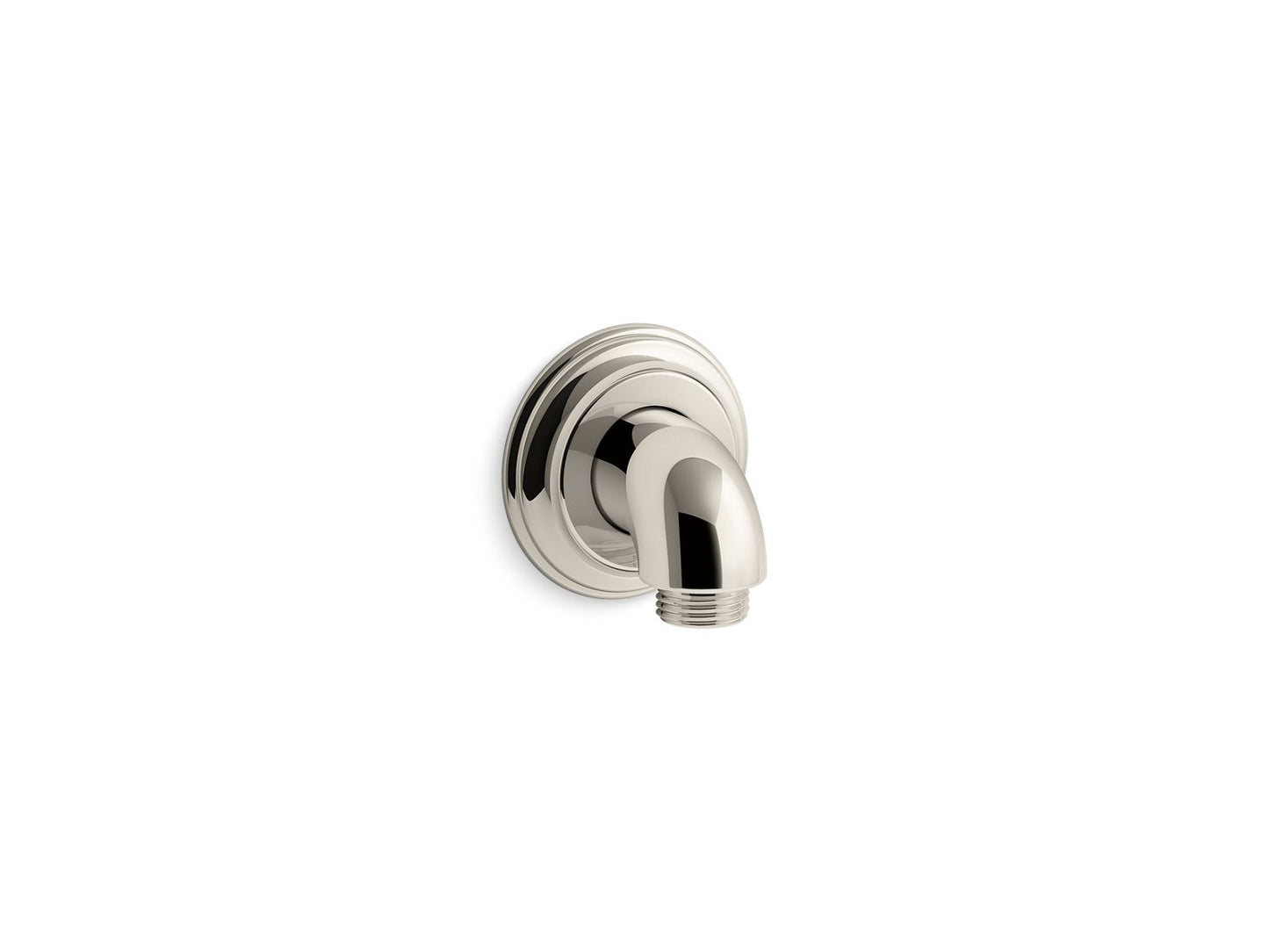 KOHLER K-22173-SN Bancroft Wall-Mount Supply Elbow With Check Valve In Vibrant Polished Nickel