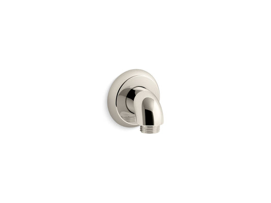 KOHLER K-22174-SN Forte Wall-Mount Supply Elbow With Check Valve In Vibrant Polished Nickel