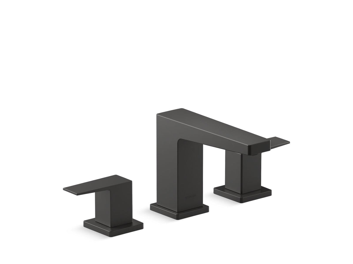 KOHLER K-36787-4-BL Honesty Widespread Bathroom Sink Faucet, 0.5 Gpm - Matte Black