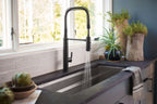 KOHLER K-24982-VS Purist Semi-Professional Kitchen Sink Faucet With Three-Function Sprayhead - Vibrant Stainless