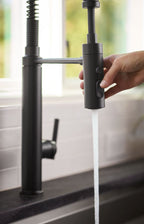 KOHLER K-24982-VS Purist Semi-Professional Kitchen Sink Faucet With Three-Function Sprayhead - Vibrant Stainless