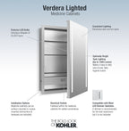 KOHLER K-99007-TLC-NA Verdera 24" X 30" Lighted Medicine Cabinet