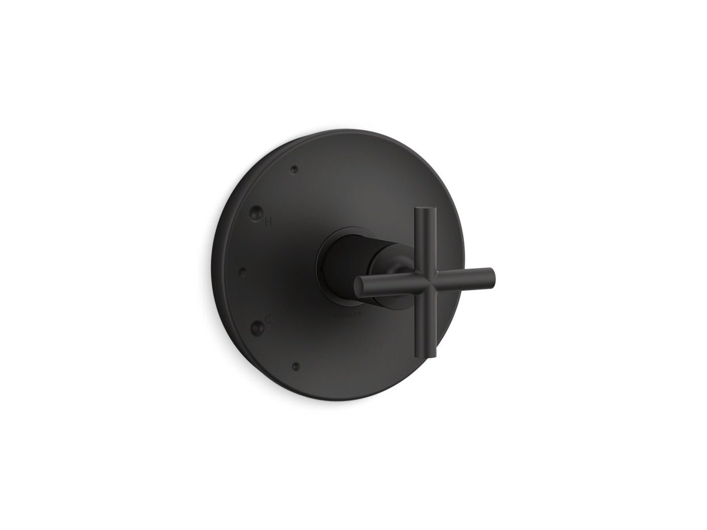 KOHLER K-TS14423-3-BL Purist Rite-Temp valve trim with cross handle - Matte Black