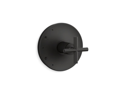 KOHLER K-TS14423-3-BL Purist Rite-Temp valve trim with cross handle - Matte Black