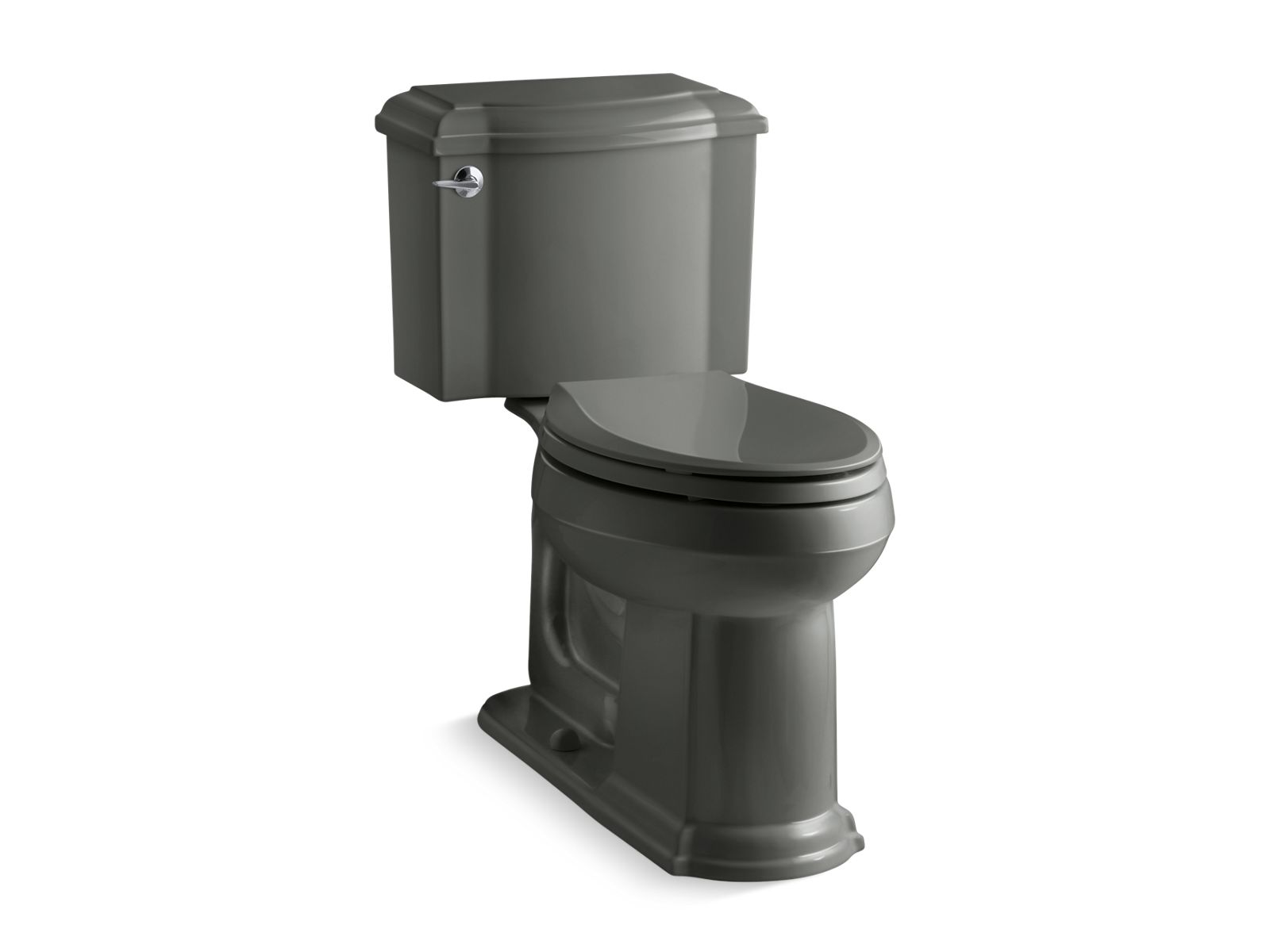 KOHLER K-3837-58 Devonshire Two-Piece Elongated Toilet, 1.28 Gpf In Thunder Grey