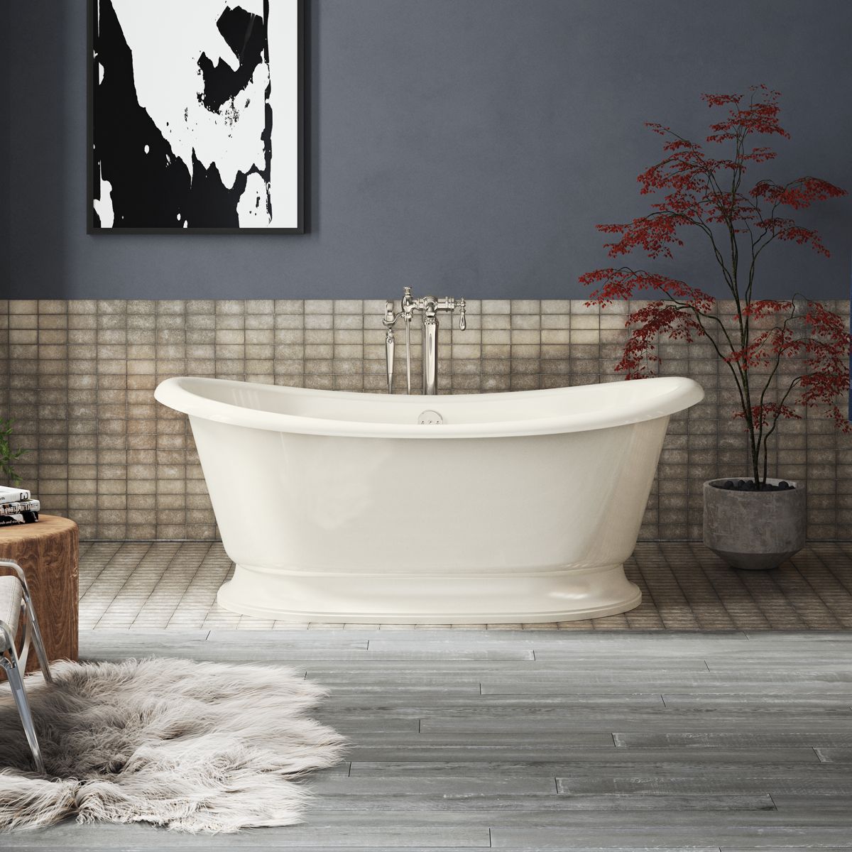 KOHLER K-21000-B-96 Artifacts 66-1/8" X 32-1/2" Freestanding Bath - Biscuit