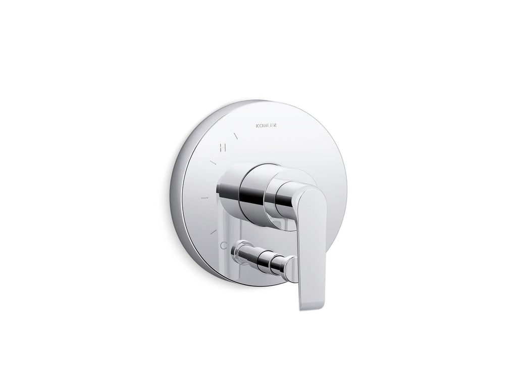 KOHLER K-T97019-4-BN Avid Rite-Temp Valve Trim With Push-Button Diverter - Vibrant Brushed Nickel