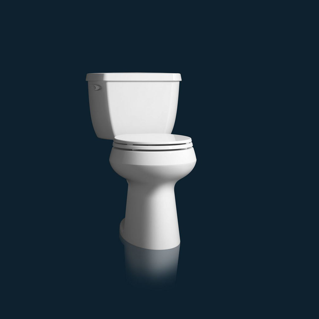 KOHLER K-20111-96 Brevia Quiet-Close Round-Front Toilet Seat - Biscuit