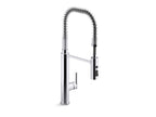 KOHLER K-24982-VS Purist Semi-Professional Kitchen Sink Faucet With Three-Function Sprayhead - Vibrant Stainless