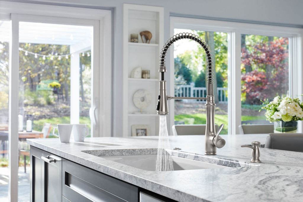 KOHLER K-29106-CP Bellera Semi-Professional Kitchen Sink Faucet With Three-Function Sprayhead - Polished Chrome