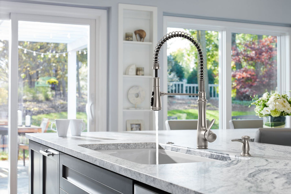 KOHLER K-29106-CP Bellera Semi-Professional Kitchen Sink Faucet With Three-Function Sprayhead - Polished Chrome
