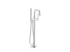 KOHLER K-T97328-4-BL Purist Floor-Mount Bath Filler Trim With Handshower - Matte Black