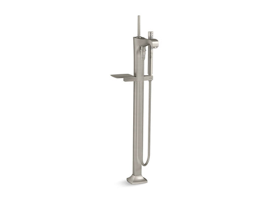 KOHLER K-T97331-4-BN Margaux Floor-Mount Bath Filler Trim With Handshower In Vibrant Brushed Nickel