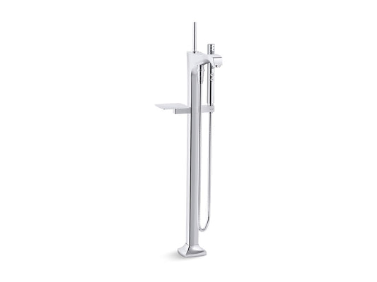 KOHLER K-T97331-4-CP Margaux Floor-Mount Bath Filler Trim With Handshower In Polished Chrome