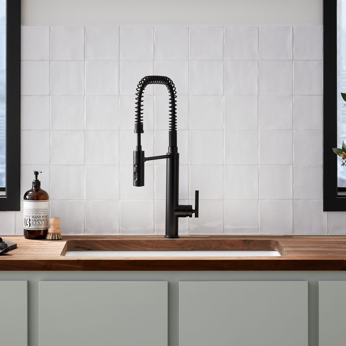 KOHLER K-24982-VS Purist Semi-Professional Kitchen Sink Faucet With Three-Function Sprayhead - Vibrant Stainless