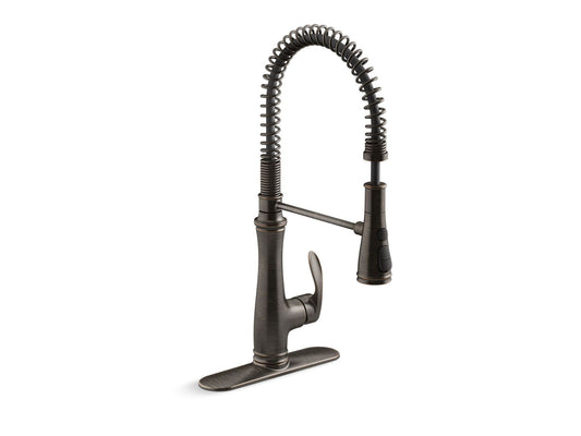 KOHLER K-29106-2BZ Bellera Semi-Professional Kitchen Sink Faucet With Three-Function Sprayhead In Oil-Rubbed Bronze