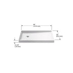 KOHLER K-8639-96 Rely 48" X 32" Alcove Shower Base, Left Drain - Biscuit