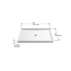 KOHLER K-8648-96 Rely 48" X 42" Alcove Shower Base, Center Drain - Biscuit