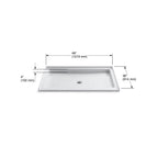 KOHLER K-9026-0 Purist 48" X 36" Alcove Shower Base, Center Drain - White
