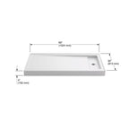 KOHLER K-9166-NY Bellwether 60" X 32" Alcove Shower Base, Right Offset Drain - Dune