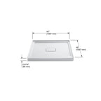 KOHLER K-9393-58 Archer 42" X 42" Alcove Shower Base, Center Drain - Thunder Grey