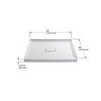 KOHLER K-9394-95 Archer 48" X 48" Alcove Shower Base, Center Drain - Ice Grey