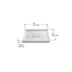 KOHLER K-9396-0 Archer 36" X 36" Alcove Shower Base, Center Drain - White