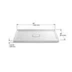 KOHLER K-9479-NY Archer 60" X 36" Alcove Shower Base, Center Drain - Dune
