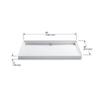 KOHLER K-9928-96 Groove 60" X 36" Alcove Shower Base, Center Drain - Biscuit