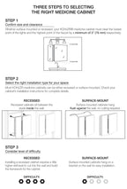 KOHLER K-2936-PG-SAA Catalan 24-1/8" W X 36-1/8" H Aluminum Single-Door Medicine Cabinet With 107 Degree Hinge - Satin Anodized Aluminum
