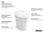 KOHLER K-5401-PA-0 Veil One-Piece Compact Elongated Smart Toilet, Dual-Flush - White