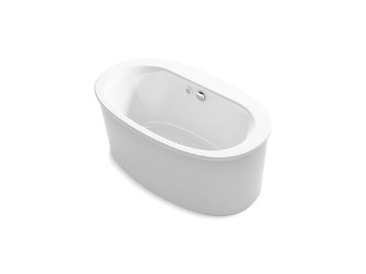 KOHLER K-24008-GH-0 Sunstruck 60-1/2" X 34-1/2" Freestanding Heated Bubblemassage Air Bath With Straight Shroud In White