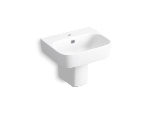 KOHLER K-77768-1-0 Modernlife 21-3/4" Rectangular Wall-Mount Bathroom Sink In White