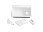 KOHLER K-5871-5UA3-TRF Riverby 33" Undermount Single-Bowl Workstation Kitchen Sink - Truffle