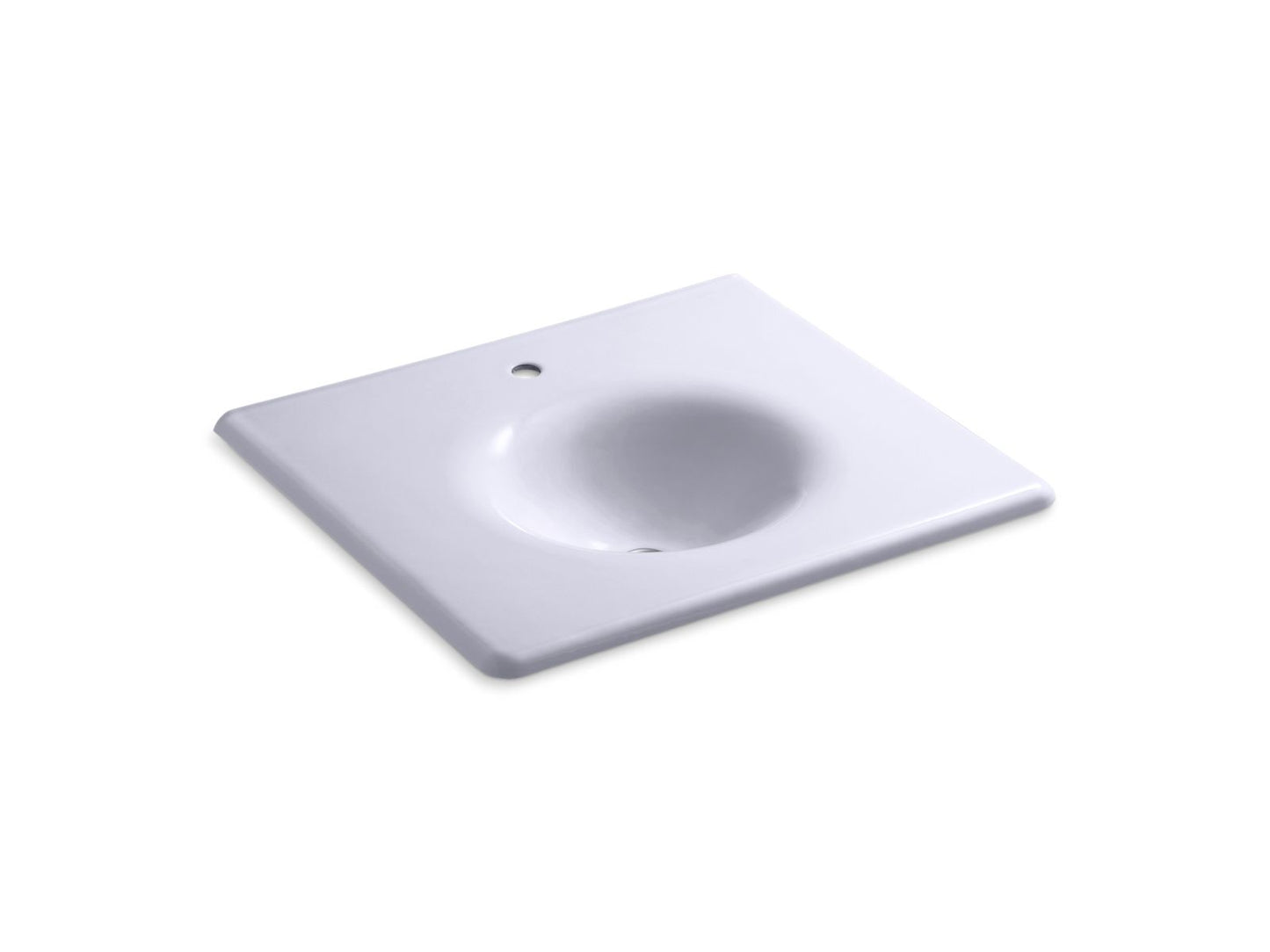 KOHLER K-3048-1-GRL Iron/Impressions 25" Enameled Cast Iron Vanity Top With Integrated Round Sink In Lavender Grey