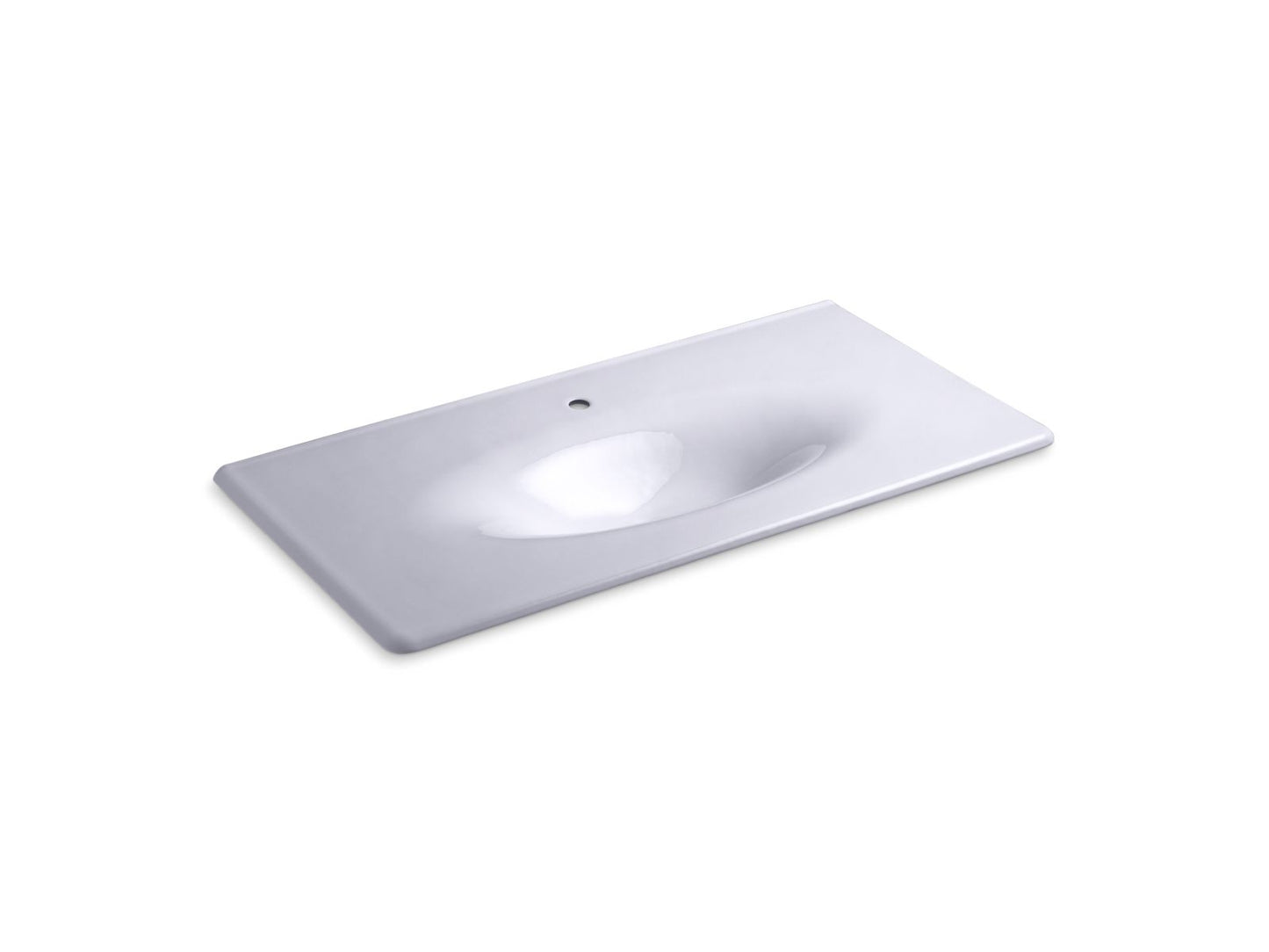 KOHLER K-3052-1-GRL Iron/Impressions 43" Enameled Cast Iron Vanity Top With Integrated Oval Sink In Lavender Grey