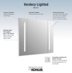 KOHLER K-99573-TLC-NA Verdera 40" X 33" Lighted Mirror