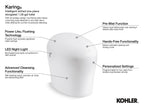 KOHLER K-77780-0 Karing One-Piece Elongated Smart Toilet, 1.08 Gpf - White
