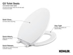 KOHLER K-4733-V10 Glenbury Quiet-Close Elongated Toilet Seat - 150Th Peachblow