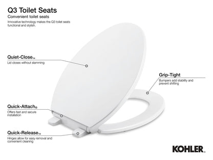 KOHLER K-4008-V10 Reveal Quiet-Close elongated toilet seat - 150th Peachblow
