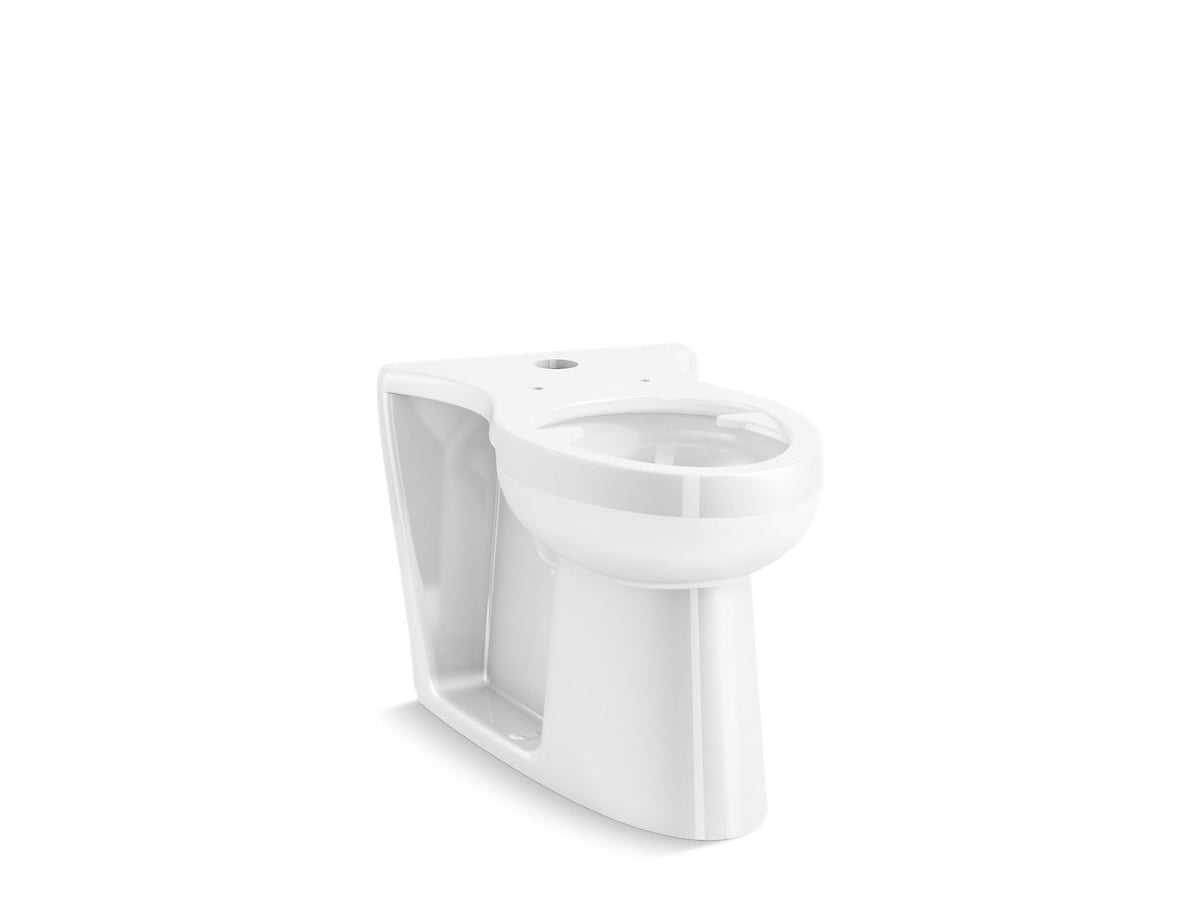 KOHLER K-25042-SSL-0 Modflex Adjust-A-Bowl Floor-Mount Top Spud Flushometer Bowl With Bedpan Lugs - White