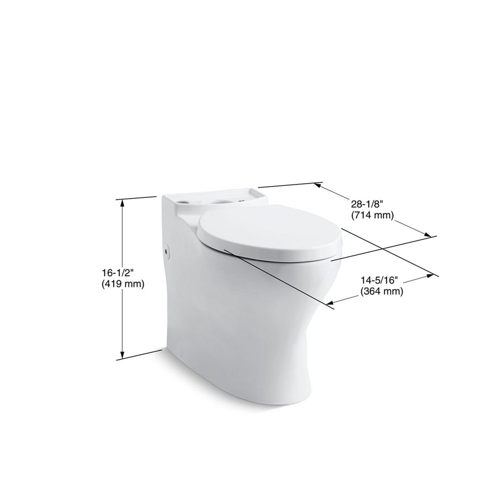 KOHLER K-4326-7 Persuade Elongated Toilet Bowl With Skirted Trapway - Black Black