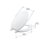 KOHLER K-4647-0 Stonewood Elongated Toilet Seat - White